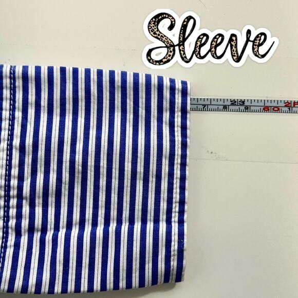 J. Crew Garcon Classic Womens Striped Shirt 4 Blue White Long Sleeve Button Up - Picture 9 of 11